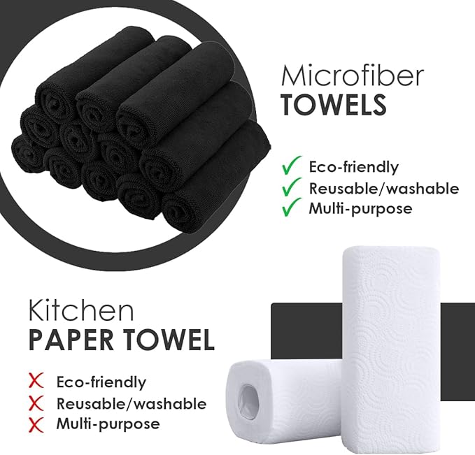 Avalon Towels Microfiber Cleaning Cloths (Value Pack of 48) - Size 16 x 16 Inches, Highly Absorbent Cleaning Rags, Lint Free, Reusable and Washable, Microfiber Towels for Cars - Image 7
