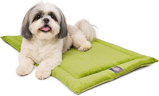 Majestic Pet Orthopedic Memory Foam Dog Crate Mat - Plush Pet Bed Pad for Crates & Kennels | USA Crafted | 24"x18" Villa Apple by MajesticPet
