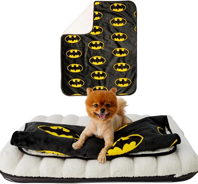 Batman DC Comics Waterproof Dog Bed Cover, Large 30x40 Pet Blanket for Furniture Bed Couch Sofa, (Officially Licensed) by Franco by Franco