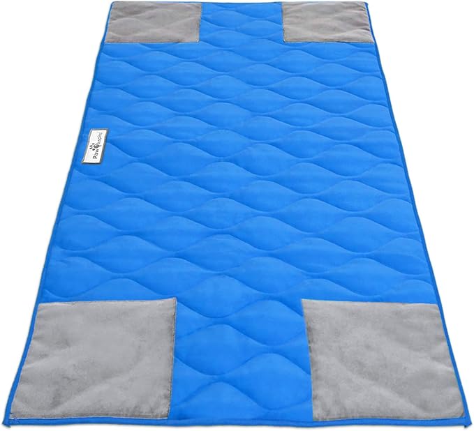 Paw Inspired PopCorner Washable Fleece Cage Liners, Midwest, Blue | Reinforced Corners, Super Absorbent Mat, Bedding, Waterproof Bottom, Guinea Pigs, Ferrets, Rabbits, Hamsters, Small Animals by HOME