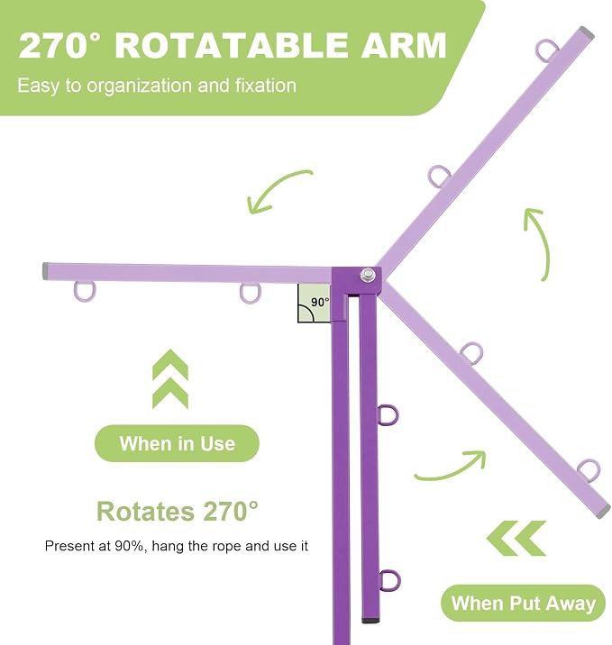 Home Dog Grooming Table Arm with Hammock 35" Height Adjustable Dog Grooming Arm with Clamp No-Sit Haunch Holders Durable Purple(Grooming Table Not Included) - Image 5