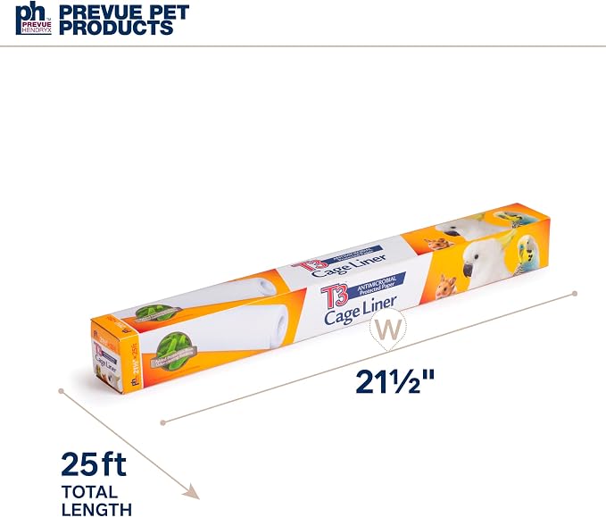 Prevue Pet Products T3 Cage Liner - Bird Cage Accessories, 25 ft Odor Absorbent Protection, Universal Liner for All Birds, Fits Small, Medium, and Large Enclosures, Simplifies Cleaning - Regular Size - Image 3