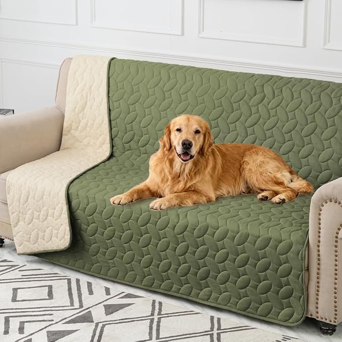 Ameritex Pet Bed Cover Dog Bed Blanket for Sofa and Furniture Waterproof New Pattern Design (68x82 Inch, Green) by Ameritex