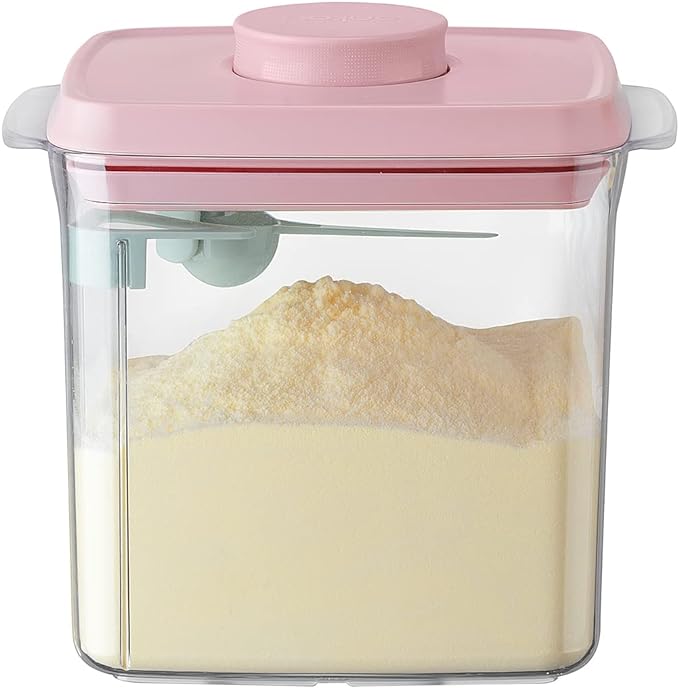 Ankou Formula Container - 1700ml Airtight Formula Dispenser One Button Handy Milk Powder Container BPA-Free Storage Containers with Scoop and Scraper Transparent 730g by ANKOU