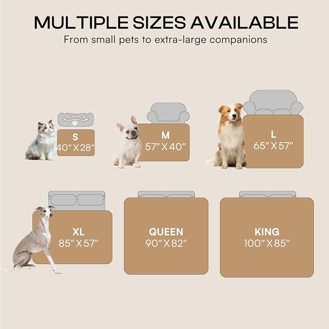 Luciphia Waterproof Blanket for Twin Bed Reversible Fleece Couch Cover | Reversible waterproof pet blanket soft fleece machine washable protect couch bed, Beige-thicken 85" x 57" - Image 7