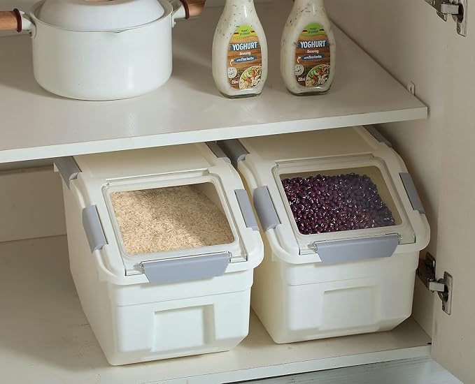 CITY BABY 2 Pack Airtight Flour Storage Container With Scoop,Dry Food, Sugar, Baking Supplies,Rice Container Set -BPA Free- Pet Food Storage Container,Dog Cat Birds Food Bin(50LB) - Image 4