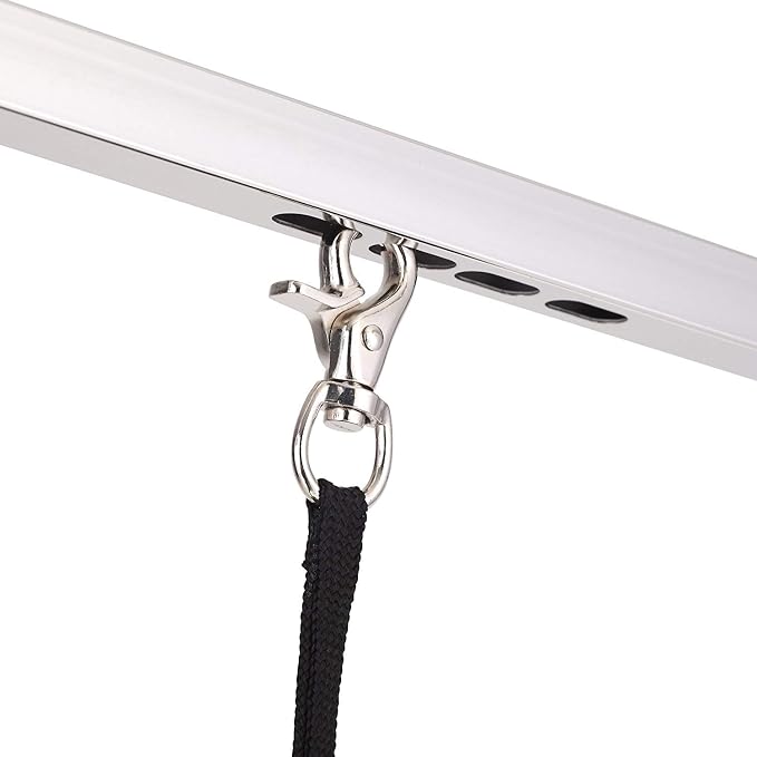 Professional Dog Pet Grooming Table Adjustable Heavy Duty Portable w/Arm & Noose & Mesh Tray (Grey, 36") - Image 8