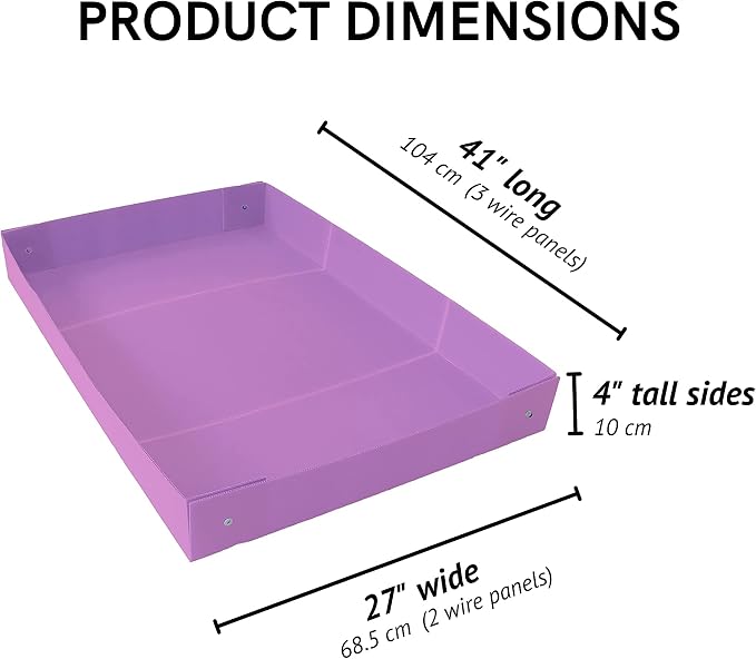 Midlee Guinea Pig Corrugated Plastic Cage Liners - 2 x 3 Panel Size - Purple | Bottom Grid Cage Protector Small Animal Waterproof Floor - Image 5