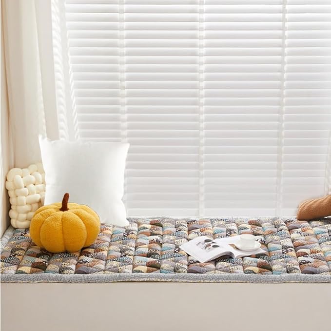 Garden Chic Cotton Protective Couch Cover,Fuzzy Couch Cover Plaid Square Pet Mat, Machine Washable & Non-Slip Pet Mat Bed Couch Cover,Sofa Cover for Most Cats Dogs,Pets (Grey, 23.6*62.9inch) - Image 2