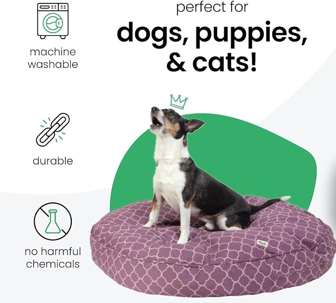 Molly Mutt Petite Dog Duvet Cover - Round - Royals Print - Measures 20’’ x 4’’ - 100% Cotton - Durable - Breathable - Sustainable - Machine Washable Dog Bed Cover - Pre-Shrunk - Image 3