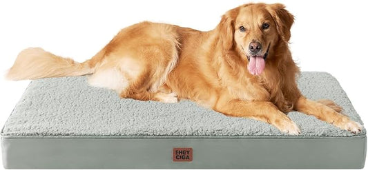 EHEYCIGA Orthopedic Dog Bed Extra Large with Removable Washable Cover, 44IN | Egg Crate Foam Support, Durable Oxford fabric, Non-Slip Bottom, Machine Washable, Soft Waterproof Plush Pet Bed Mat For Crate by EHEYCIGA