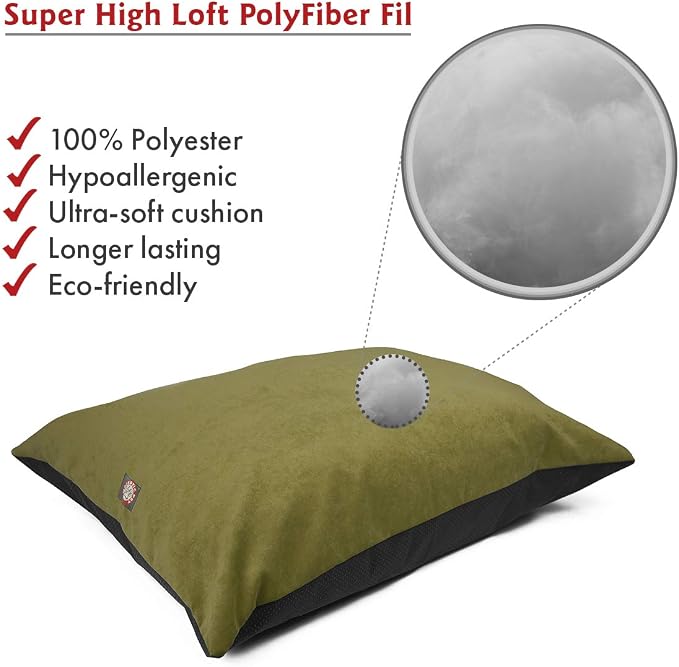 Majestic Pet Rectangle Large Dog Bed Washable, Non-Slip for Large Breeds 46 x 35 Inch Villa Fern - Image 3