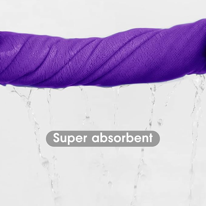JML Microfiber Bath Towels, Violet, 30" x 60", 6 Pack | Oversized, Ultra Soft, Super Absorbent, Fast Drying, Perfect for Bathroom, Shower, Sauna, Yoga, Gym - Image 4