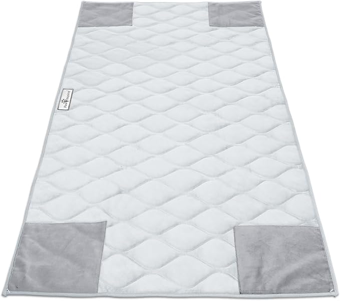 Paw Inspired PopCorner Guinea Pig Cage Liners | Washable Fleece Bedding or Pet Bed Mat for Small Animals | Super Absorbent Pee Pad with Reinforced Corners and Waterproof Bottom (C&C 2x4, Light Gray) by HOME
