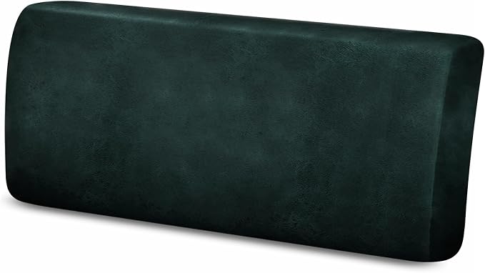 Leather Like Couch Cushion Covers Sofa Slipcovers Sets Couches Furniture Protector Covers for Sectional Armchair Loveseat Stretch Spandex Fabric, Machine Washable (1 Cushion XL Sofa, Dark Green) by Molasofa