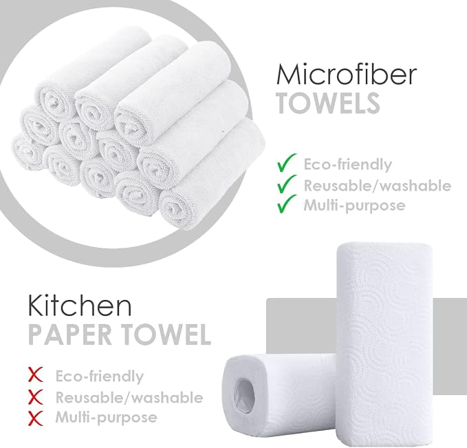 Avalon Towels Microfiber Cleaning Cloths (Value Pack of 48) - Size 16 x 16 Inches, Highly Absorbent Cleaning Rags, Lint Free, Reusable and Washable, Microfiber Towels for Cars - Image 4