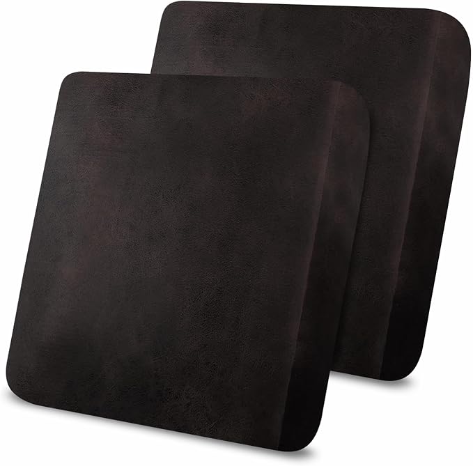 Leather Like Couch Cushion Covers Sofa Slipcovers Sets Couches Furniture Protector Covers for Sectional Armchair Loveseat Stretch Spandex Fabric, Machine Washable (2 Cushion Loveseat, Chocolate) by Molasofa