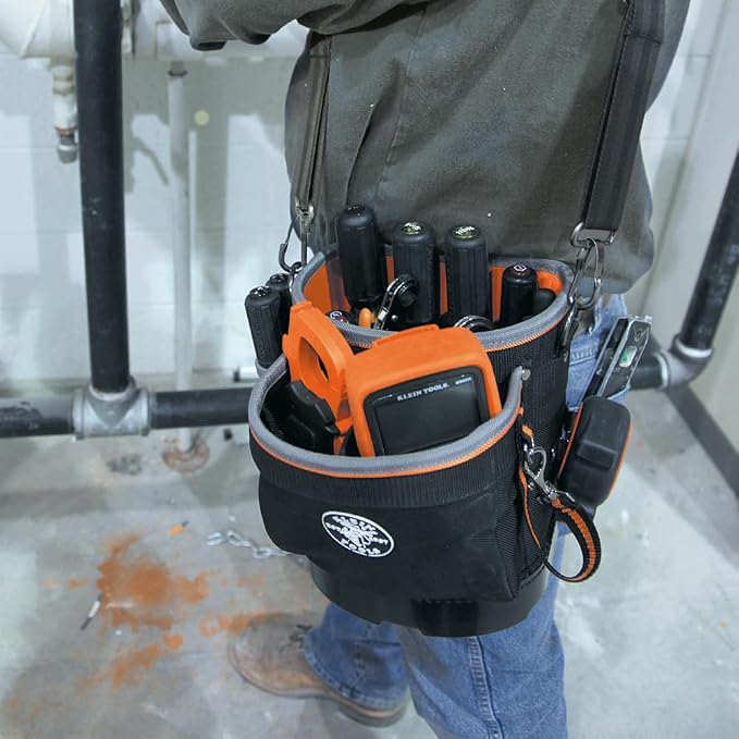 Klein Tools 55419SP-14 Tool Bag with Shoulder Strap Has 14 Pockets for Tool Storage, Can Fit Long Screwdrivers - Image 5