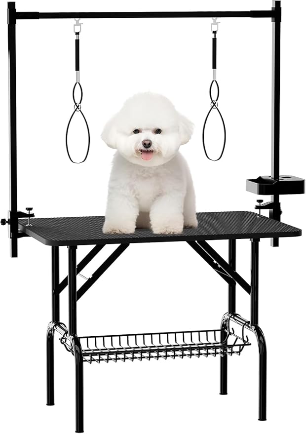 36" Professional Dog Pet Grooming Table Adjustable Heavy Duty Portable w/Arm & Noose & Mesh Tray by Anwick