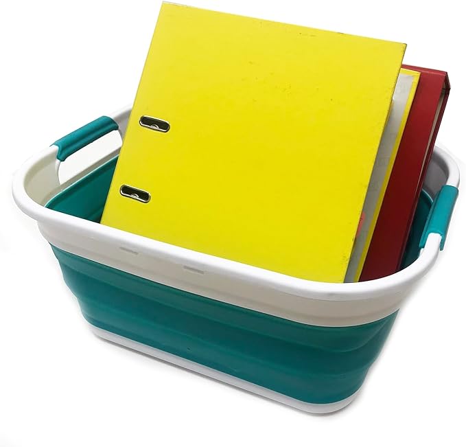 SAMMART 17.5L (4.6 Gallon) Collapsible/Foldable/Pop Up/Portable Washing Tub, Water Capacity 13.5L/3.5 Gallon (1, Bright Blue) - Image 5