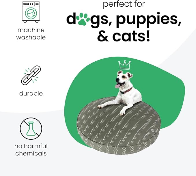 Molly Mutt Forever Young Dog Bed Duvet Cover, GOTS-Certified 100% Organic Cotton Canvas Cover for Dog, Puppy, or Cat Bed, Durable, Washable, and Free of Harmful Chemicals, Round, 36"x5" - Image 3