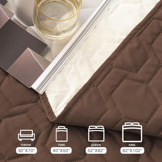 Tcksstex Waterproof and Anti-Slip Dog Bed Cover and Pet Blanket Sofa Pet Bed Mat car Incontinence Mattress Protectors Furniture Couch Cover for Most Cats Dogs, Pets - Image 6