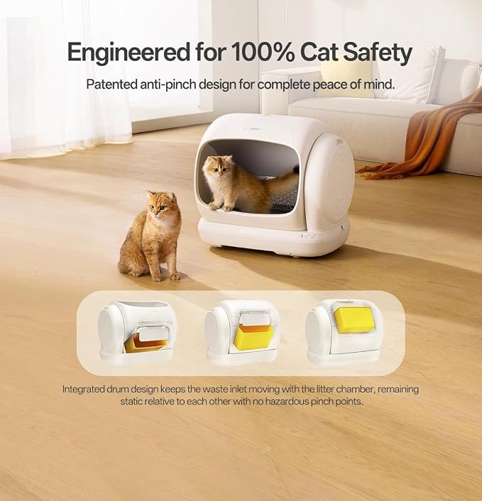 UBPET Self Cleaning Cat Litter Box, XXXL Automatic Litter Box for Multiple Cats, Weight Sensors Safety Protection, Smart APP Control, Odor Control, Works with Clumping/Bentonite Litter (XX-Large) - Image 2