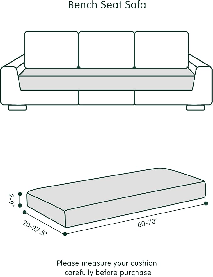 CHUN YI Large Couch Cushion Cover Stretch for 3 Set Sofa, Sofa Seat Slipcovers for Pets, Suitable for Armchair Loveseat Sofa with Spandex Jacquard Washable Fabric (Large,Ivory White/Cream) - Image 3