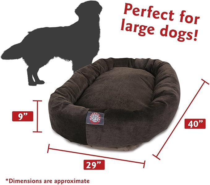 Majestic Pet Villa 40 Inch Shredded Memory Foam Dog Bed for Large Sized Dog 40x29x9 Inch–Orthopedic Pet Bed with Removable Washable Cover-Washable Large Puppy Mat with Head Support-Storm - Image 3