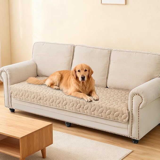 Ameritex Waterproof Pet Bed Cover Anti-Slip Dog Bed Blanket for Sofa and Furniture Waterproof New Pattern Design (Beige, 30x80 Inch (Pack of 1)) - Image 6