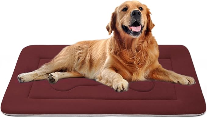Dog Bed Large Crate Mat 42 in Non-Slip Washable Soft Mattress Kennel Pads by JoicyCoDogBeds