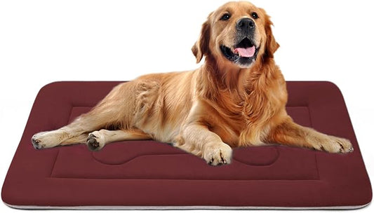 Dog Bed Large Crate Mat 42 in Non-Slip Washable Soft Mattress Kennel Pads by JoicyCoDogBeds