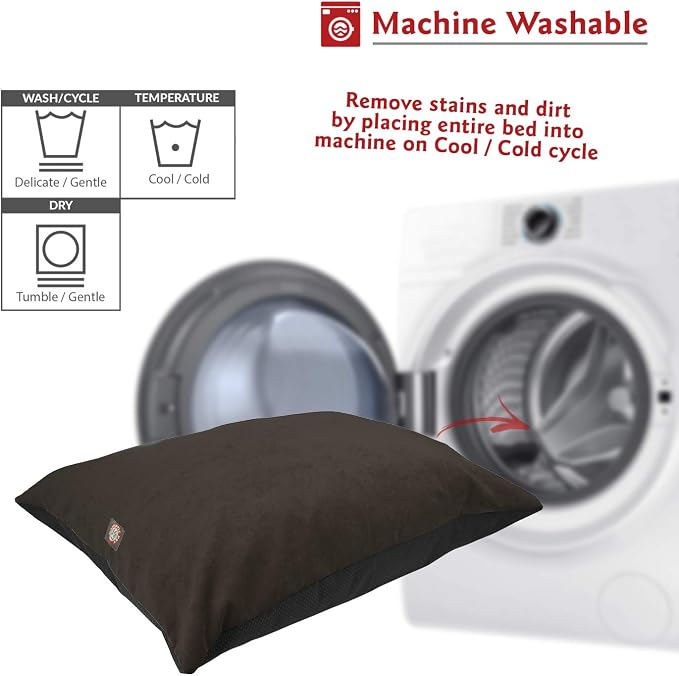 Majestic Pet Rectangular Dog Bed Washable, Non Slip, Comfy Super Value Pillow Bed for Large Breed Dogs 46 x 35 Inch Villa Storm - Image 5