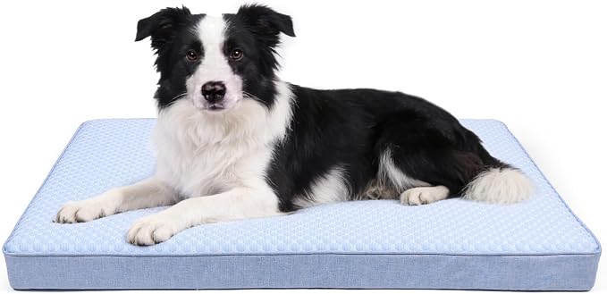 Cooling Dog Bed for Large Dogs, Orthopedic Memory Foam Pet Bed for Crate with Removable Washable Cover,Ideal for Arthritic Dogs (Cooling Fabric, Large-35"x 22" x 3") - Image 5