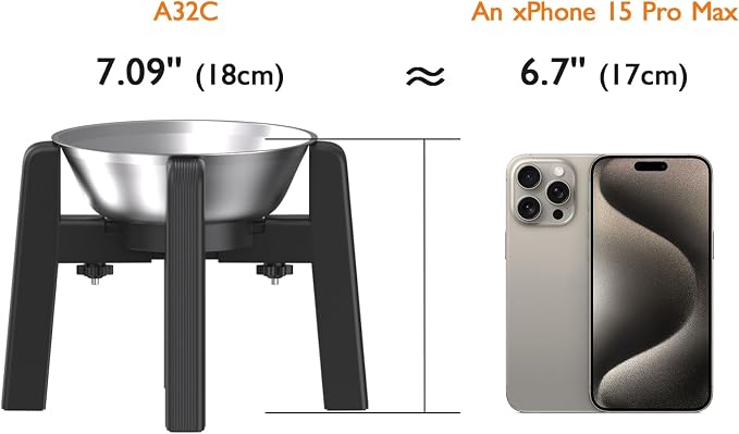 CZPET Elevated Dog Bowl, Raised Dog Bowl Stand with Stainless Steel Bowl | Elevated Pet Water & Food Bowl for Medium Dogs, Stable and Anti-Slip Raised Bowl - Image 5