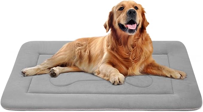 Large Dog Bed Soft Dog Crate Pad Mat 42 in Non-Slip Bottom Washable Dog Sleeping Mattress Pet Beds Cat Beds Kennel Pads by JoicyCoDogBeds