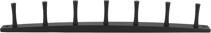 Spectrum Diversified Wood Hook Rack, 7 Peg, Black (Pack of 2) - Image 5