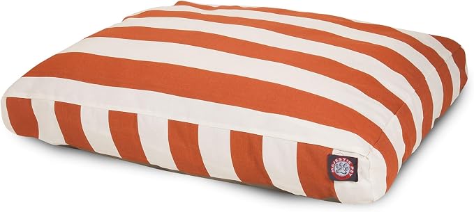 Majestic Pet Shredded Memory Foam Dog Bed Small with Removable Washable Cover – Rectangle Orthopedic Dog Bed–Durable Dog Crate Bed-Flat Dog Bed for Senior Dogs - (27x20) S - Trellis - Navy - Image 2