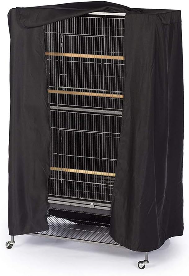POPETPOP Birdcage Cover Blackout & Breathable Material - Universial Bird Cage Skirt Large Easy to Put On, Take Off, and Adjust - 48in x 27in x 41in by POPETPOP