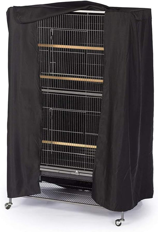 POPETPOP Birdcage Cover Blackout & Breathable Material - Universial Bird Cage Skirt Large Easy to Put On, Take Off, and Adjust - 48in x 27in x 41in by POPETPOP