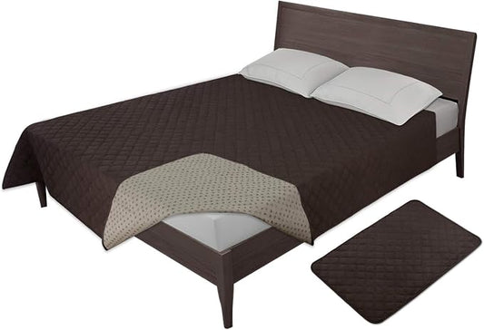 Easy-Going 100% Waterproof Dog Bed Cover, Non-Slip Pet Blanket for Furniture, Washable Couch Cover, Repleasement Sofa Cover (120X82 in,Chocolate) by Easy-Going