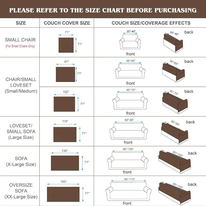 Waterproof Couch Cover, Reversible, Pet-Friendly, Washable and Anti-Slip Sofa Covers for Sofa Protection with 2 Cushions, Ideal Sofa Slipcovers for Dogs and Cats (71×102in/White) - Image 2