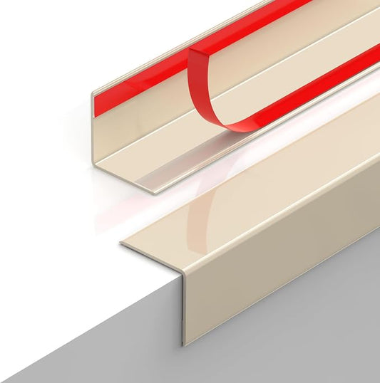 2PCS Wall Corner Protectors Guards - Self Adhesive Corner Protector & Corner Guards for Walls Edge Protection, Easy to Apply - No Tools Needed(Beige, 39.37"x1.18") by GuardYourHomeEmbraceSafety