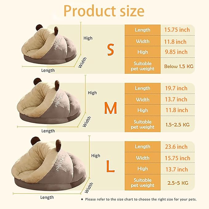 Small Dog & Cat Bed Cave, Heated Pet Tent - Warm Thick Fleece Sleeping Bag for Indoor Kittens & Puppies (L, Blue) - Image 6