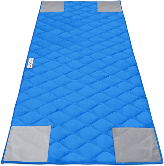 Paw Inspired PopCorner Washable Fleece Cage Liners, C&C 2x5, Blue | Reinforced Corners, Super Absorbent Mat, Bedding, Waterproof Bottom, Guinea Pigs, Ferrets, Rabbits, Hamsters, Small Animals by HOME