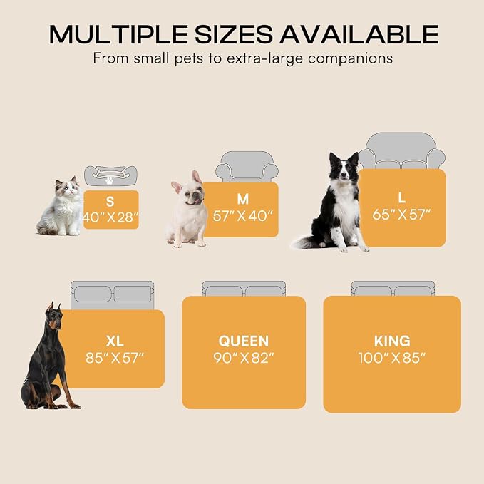 Luciphia Waterproof Pet Blankets for Couch Sofa Bed Cover Liquid Pee Proof Washable Soft Fluffy Large Dog Blanket Reversible Furniture Protection Grey Paw Thicken Large（65" x 57"） | Soft Print Pet Blanket Washable Pee Proof, Furniture Protector for Cou... - Image 8