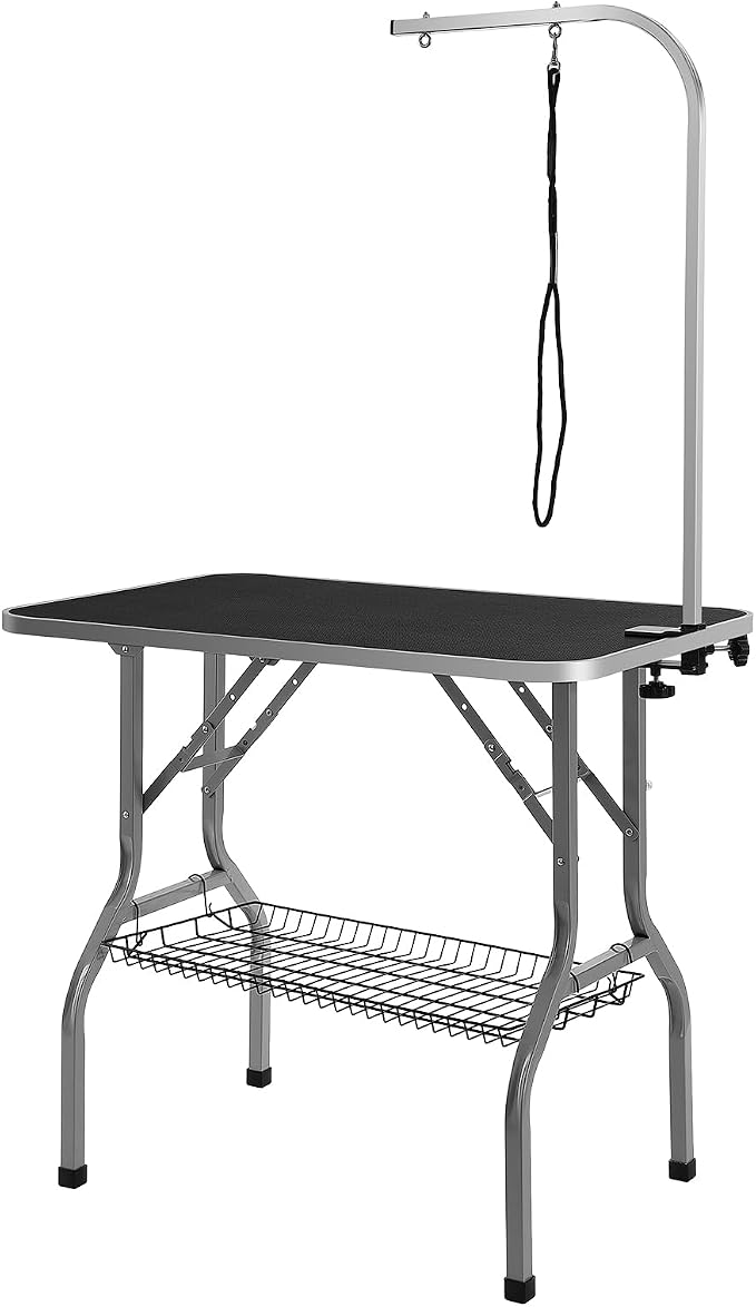 VEVOR Pet Grooming Table Arm with Clamp, 36''x24'' Dog Grooming Station, Foldable Pets Grooming Stand for Medium and Small Dogs, Free No Sit Haunch Holder with Grooming Loop, Bearing 330lbs - Image 10