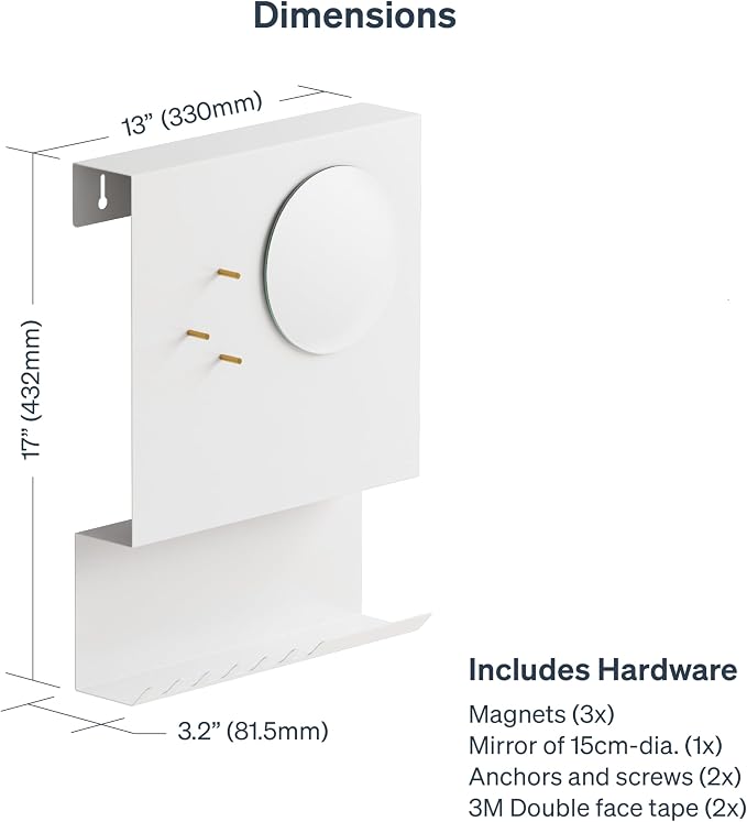 Key Holder Wall Mount and Mail Organizer - Hide Your Mail with a Modern and Minimal Look (White) - Image 3
