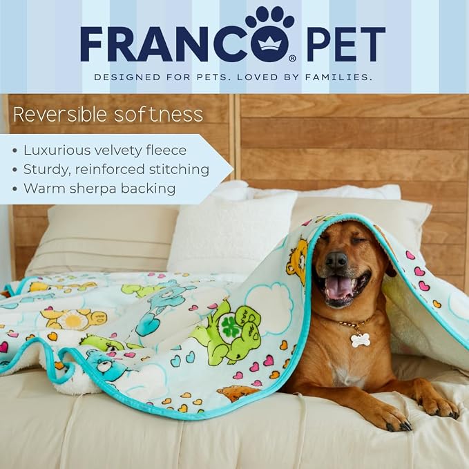 Franco Pet Care Bears XL Oversized Super Soft Cozy Waterproof Sherpa-Backed Blanket Throw for Large Dogs, Couch/Bed/Car, 60x80 (Officially Licensed Product) - Image 5