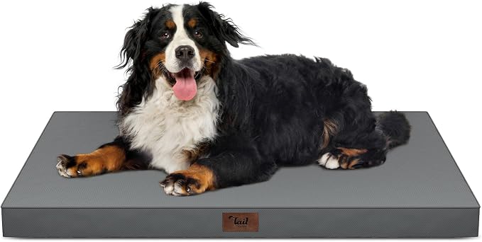 Outdoor Extra Large Dog Crate Bed XXL for Giant Breed Dogs | Egg Crate Orthopedic Foam, Fits 48x30 Crates, TPU Waterproof Layer, Machine Washable 1680D Oxford Cover, Up to 110 lbs by TailStories